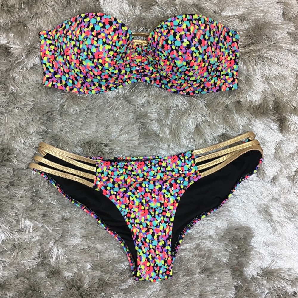 Victoria Secret bikini and a pair of sun glasses